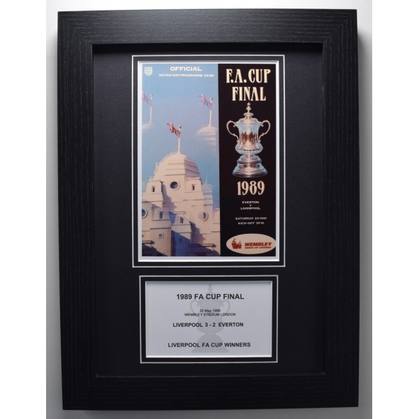 1989 FA Cup Final A4 Photo Match Programme Display Football Liverpool LFC Framed Perfect Gift Memorabilia