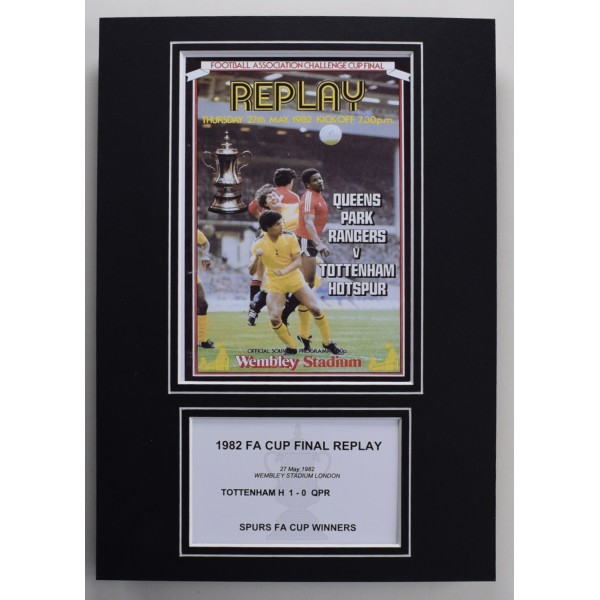 1982 FA Cup Final A4 Photo Match Programme Display Football Tottenham Hotspur Perfect Gift Memorabilia