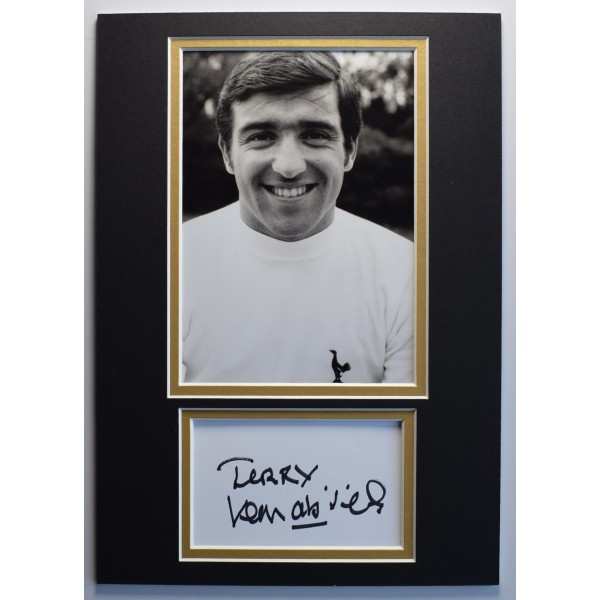 Terry Venables Signed Autograph A4 photo display Tottenham Hotspur COA AFTAL Perfect Gift Memorabilia		