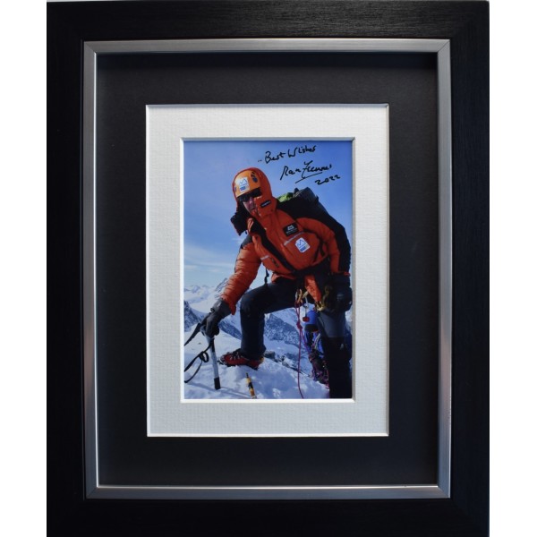 Ranulph Fiennes Signed Autograph 10x8 Framed photo display Mount Everest AFTAL Perfect Gift Memorabilia		