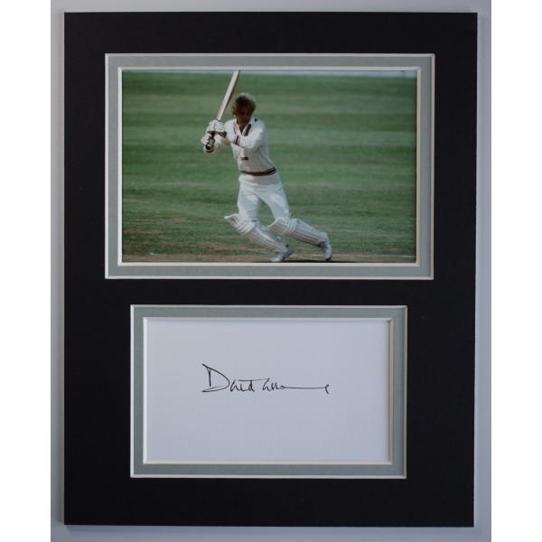 David Gower Signed Autograph 10x8 photo display England Cricket Ashes COA AFTAL Perfect Gift Memorabilia		