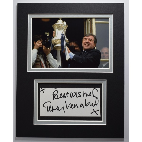 Terry Venables Signed Autograph 10x8 photo display Tottenham Hotspur COA AFTAL Perfect Gift Memorabilia		