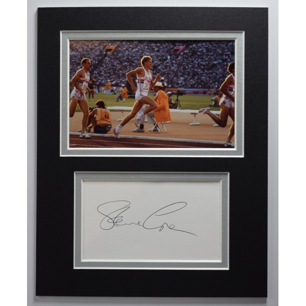 Steve Cram Signed Autograph 10x8 photo display Athletics Olympics COA AFTAL Perfect Gift Memorabilia		