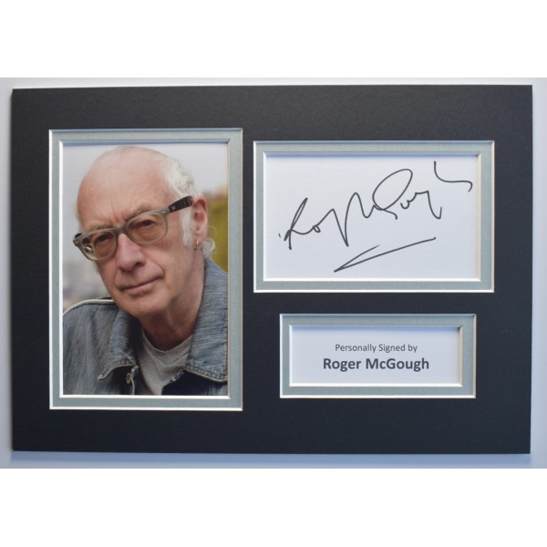 Roger McGough Signed Autograph A4 photo display Scaffold Music Poem COA AFTAL Perfect Gift Memorabilia		