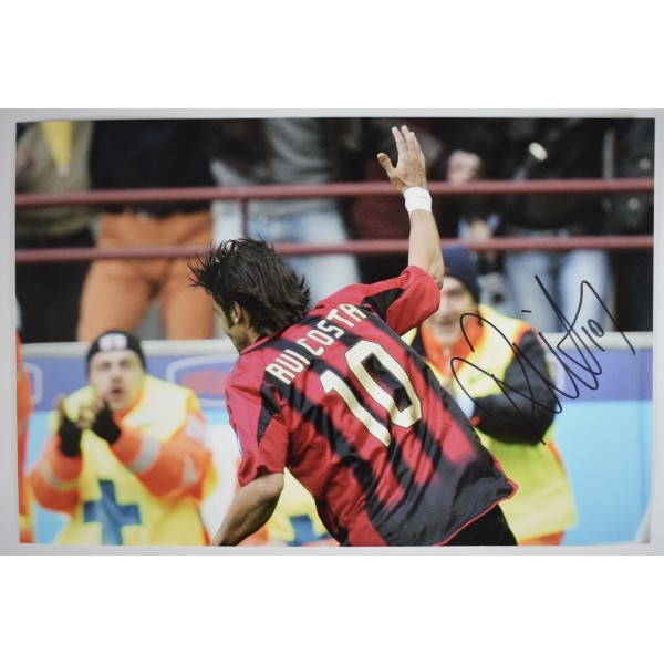 Rui Costa Signed Autograph 12x8 Photo Photograph AC Milan Football COA AFTAL Perfect Gift Memorabilia		