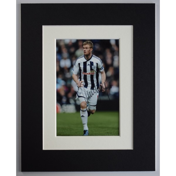 Chris Brunt Signed Autograph 10x8 photo display West Bromwich Albion COA AFTAL Perfect Gift Memorabilia	