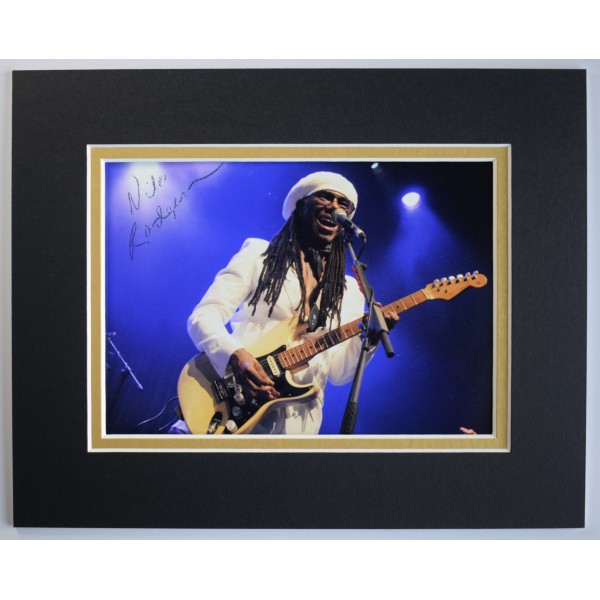 Nile Rodgers Signed Autograph 10x8 photo display Music Chic Le Freak COA AFTAL Perfect Gift Memorabilia	