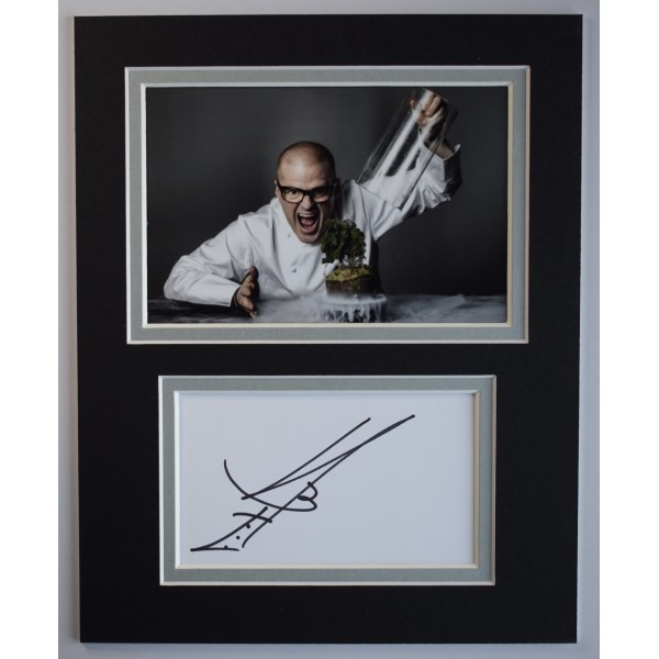 Heston Blumenthal Signed Autograph 10x8 photo display TV Chef Fat Duck COA AFTAL Perfect Gift Memorabilia		