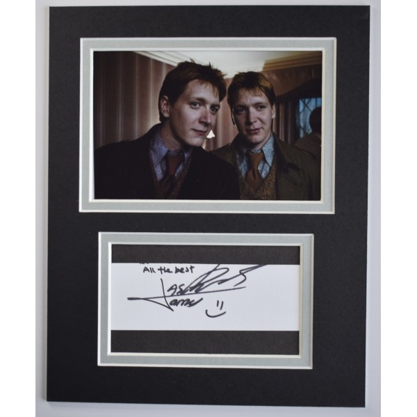 James Phelps Signed Autograph 10x8 photo display Harry Potter Film Weasley AFTAL Perfect Gift Memorabilia		