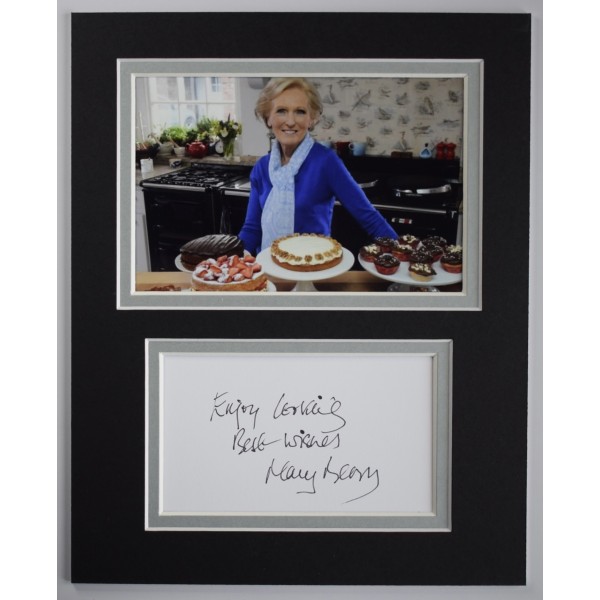 Mary Berry Signed Autograph 10x8 photo display Chef TV Inscription COA AFTAL Perfect Gift Memorabilia		