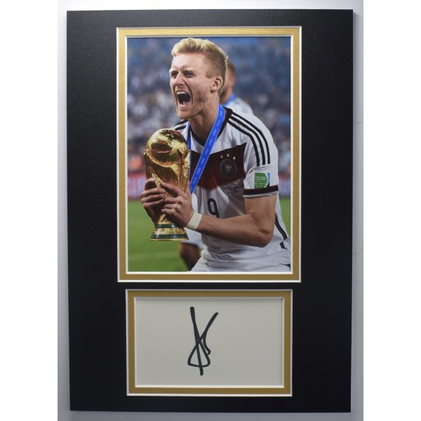 Andre Schurrle Signed Autograph A4 photo display Germany Football COA AFTAL Perfect Gift Memorabilia	