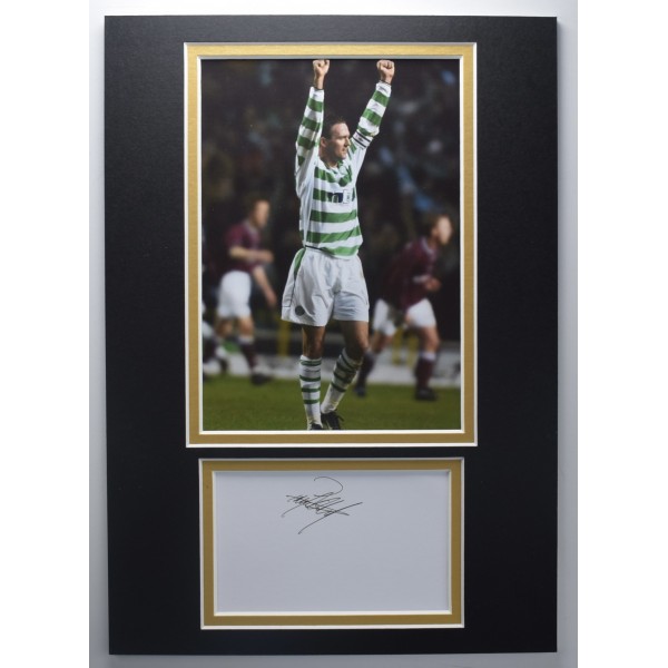 Paul Lambert Signed Autograph A4 photo display Celtic Football COA AFTAL Perfect Gift Memorabilia	