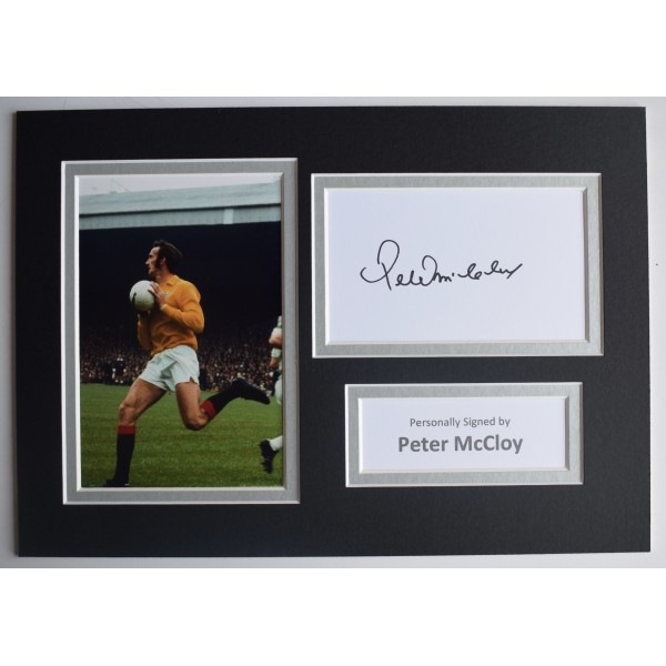 Peter McCloy Signed Autograph A4 photo display Rangers Football COA AFTAL Perfect Gift Memorabilia	