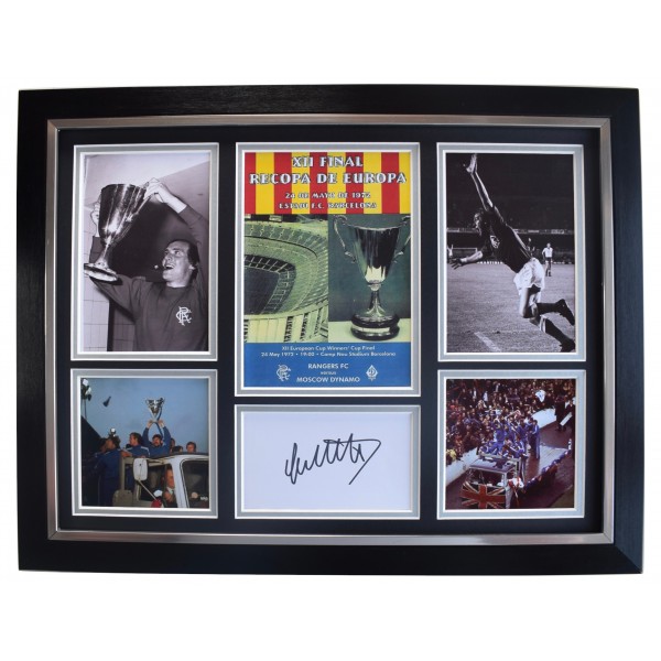 Colin Stein Signed Autograph framed 16x12 photo display Rangers ECWC 1972 AFTAL Perfect Gift Memorabilia