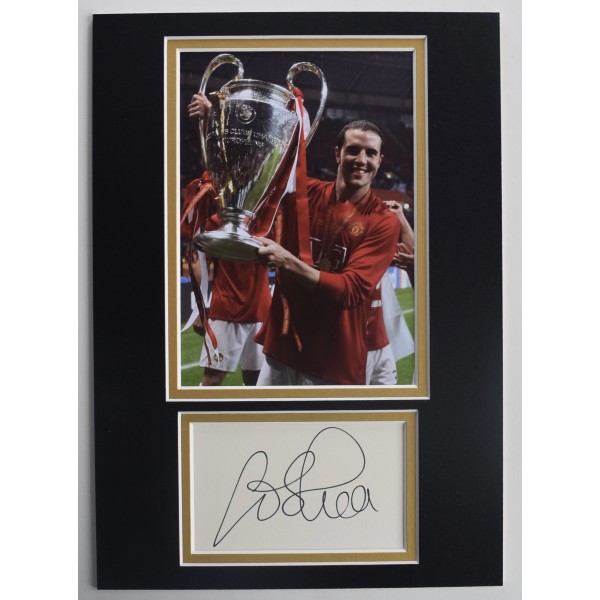 John O'Shea Signed Autograph A4 photo display Manchester United Football AFTAL Perfect Gift Memorabilia	