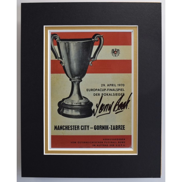 Tony Book Signed Autograph 10x8 photo display Manchester City Football AFTAL COA Perfect Gift Memorabilia	