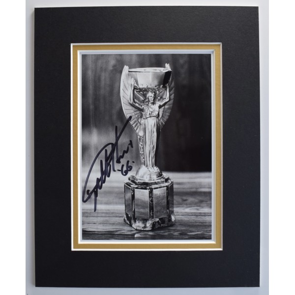 Geoff Hurst Signed Autograph 10x8 photo display England World Cup 1966 AFTAL Perfect Gift Memorabilia	