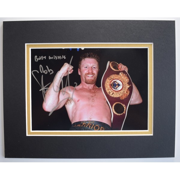 Steve Collins Signed Autograph 10x8 photo display Boxing Boxer Sport COA AFTAL Perfect Gift Memorabilia	