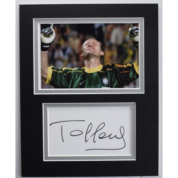 Claudio Taffarel Signed Autograph 10x8 photo display Brazil Football COA AFTAL Perfect Gift Memorabilia		