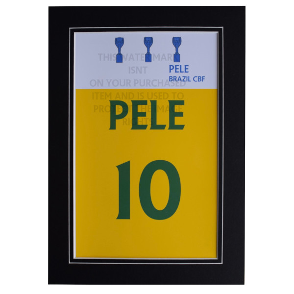 Pele A4 Photo Display Football Brazil Trophy Honours World Cup Final Perfect Gift Memorabilia