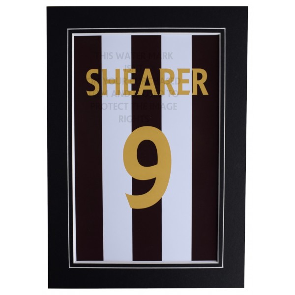 Alan Shearer A4 Photo Display Football Newcastle Utd Trophy Honours Perfect Gift Memorabilia