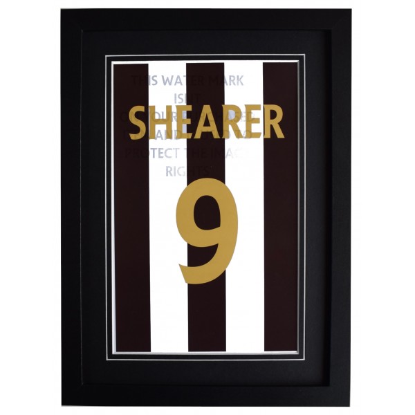 Alan Shearer A4 Photo Display Framed Football Newcastle Utd Trophy Honours Perfect Gift Memorabilia