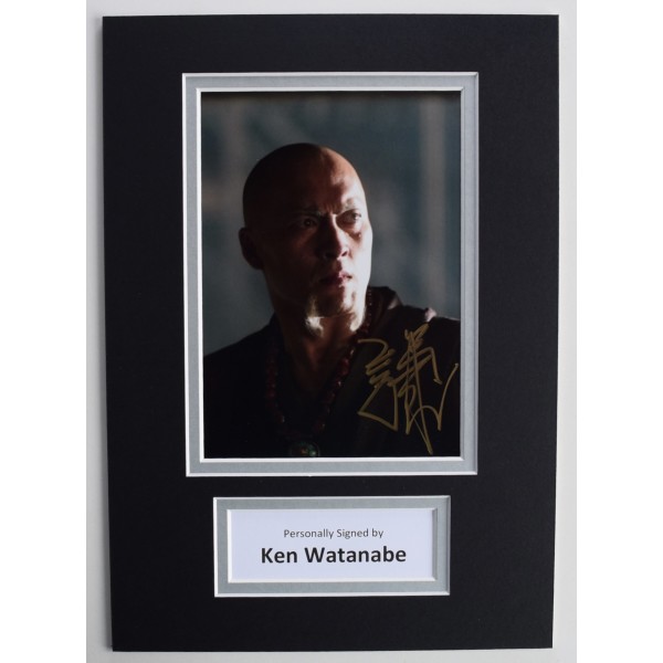Ken Watanabe Signed Autograph A4 photo display Batman Begins Film COA AFTAL Perfect Gift Memorabilia		