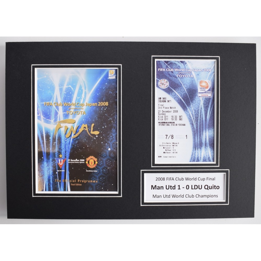 2008 Fifa Club World Cup Final A4 Photo Match Ticket Football