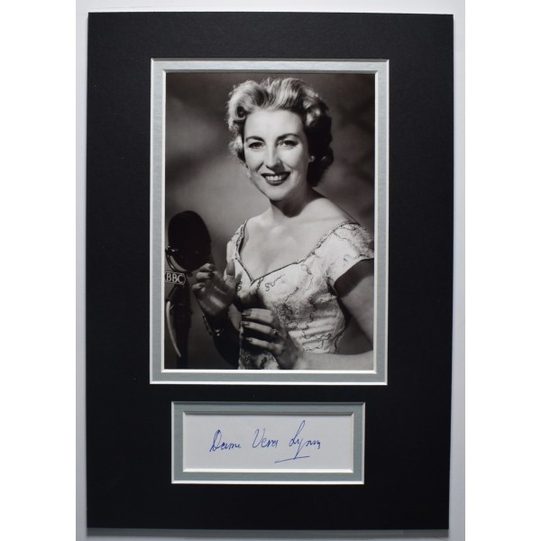 Vera Lynn Signed Autograph A4 photo display Music Singer WW2 Forces Sweetheart AFTAL Perfect Gift Memorabilia	