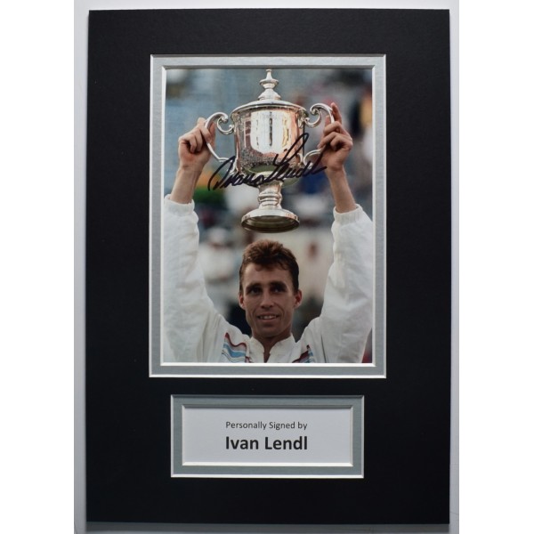 Ivan Lendl Signed Autograph A4 photo display Tennis Wimbledon Sport COA AFTAL Perfect Gift Memorabilia	