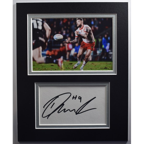 Daryl Clark Signed Autograph 10x8 photo display St Helens Rugby League COA AFTAL Perfect Gift Memorabilia	