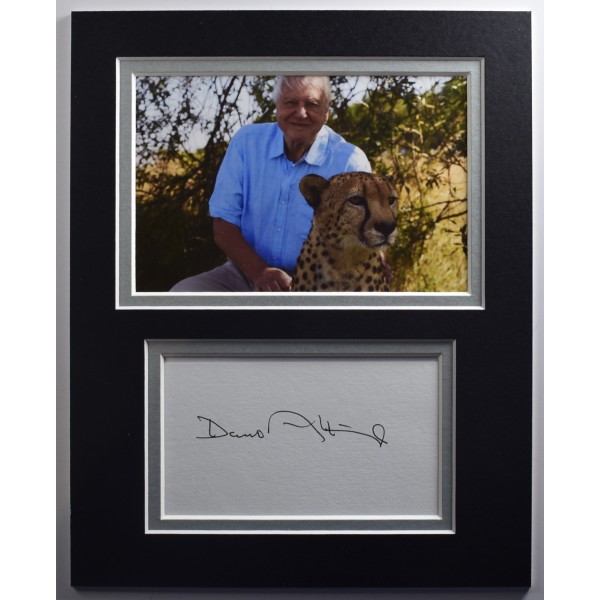 David Attenborough Signed Autograph 10x8 photo display Planet Earth COA AFTAL Perfect Gift Memorabilia	