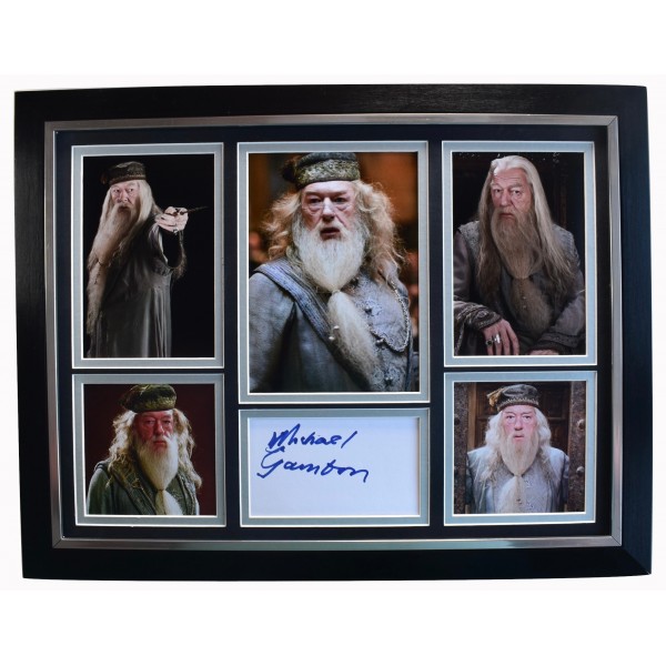Michael Gambon Signed Autograph framed 16x12 photo display Harry Potter Film COA AFTAL Perfect Gift Memorabilia	