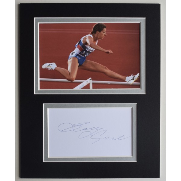 Sally Gunnell Signed Autograph 10x8 photo display Olympics Hurdles COA AFTAL Perfect Gift Memorabilia	