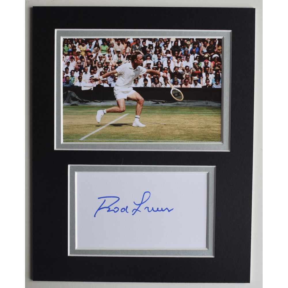 Rod Laver Signed Autograph 10x8 photo display Tennis Wimbledon Sport ...