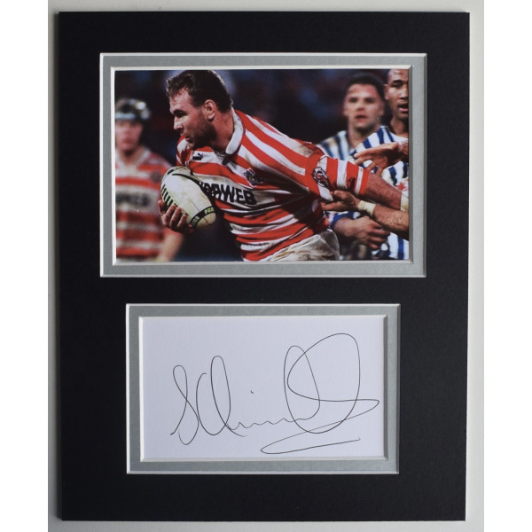 Scott Quinnell Signed Autograph 10x8 photo display Wigan Warriors Rugby League AFTAL Perfect Gift Memorabilia	