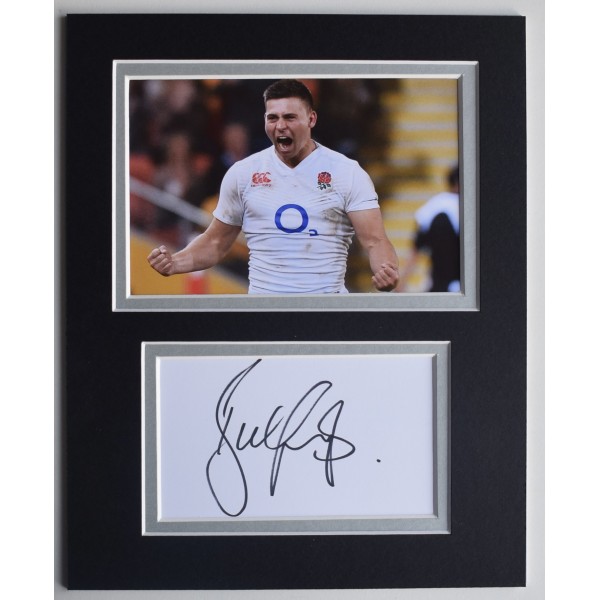 Ben Youngs Signed Autograph 10x8 photo display England Rugby Union COA AFTAL Perfect Gift Memorabilia	