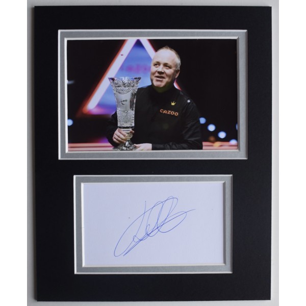 John Higgins Signed Autograph 10x8 photo display Snooker Champion COA AFTAL Perfect Gift Memorabilia	