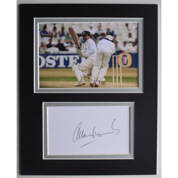 Allan Lamb Signed Autograph 10x8 photo display England Cricket Ashes COA AFTAL Perfect Gift Memorabilia	