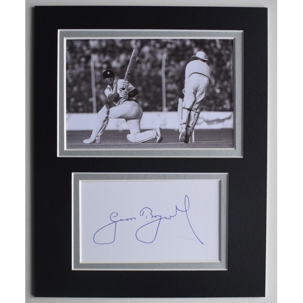 Geoff Boycott Signed Autograph 10x8 photo display England Cricket Ashes AFTAL Perfect Gift Memorabilia	