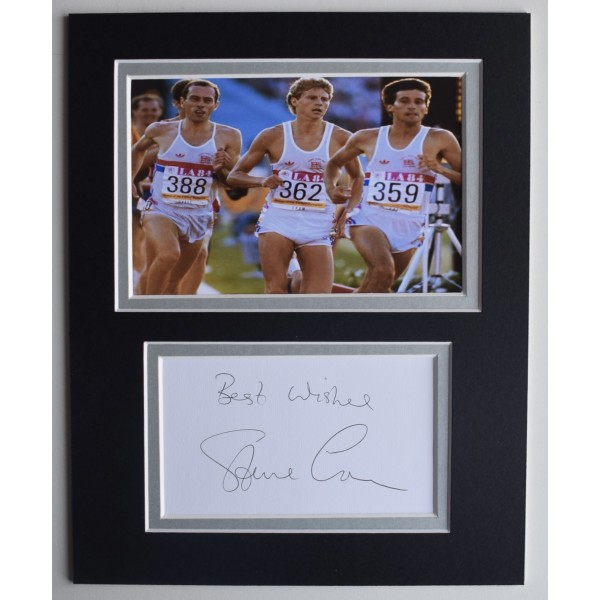 Steve Cram Signed Autograph 10x8 photo display Olympics Athletics COA AFTAL Perfect Gift Memorabilia	