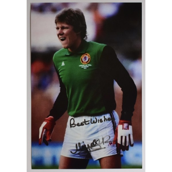 Nigel Spink Signed Autograph 12x8 photo Aston Villa Football Goalkeeper COA Perfect Gift Memorabilia	