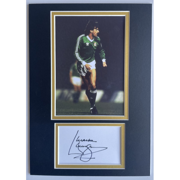 Mark Lawrenson Signed Autograph A4 photo display Republic Ireland Football COA Perfect Gift Memorabilia	