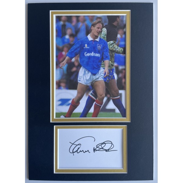 Paul Walsh Signed Autograph A4 photo mount display Portsmouth Football COA Perfect Gift Memorabilia	