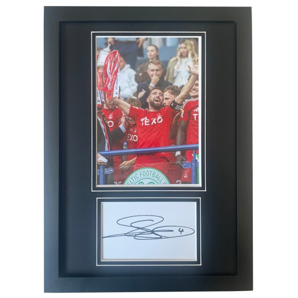 Graeme Shinnie Signed A4 Framed Photo Autograph Display Aberdeen Football COA Perfect Gift Memorabilia	