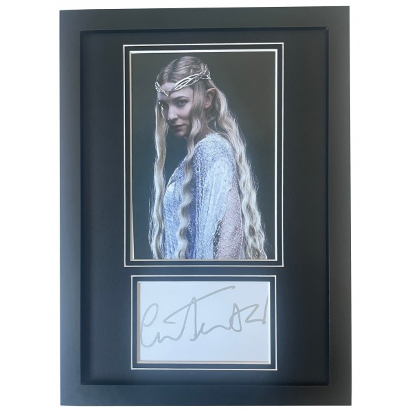 Cate Blanchett Signed A4 Framed Photo Autograph Display Lord of The Rings Film Perfect Gift Memorabilia	