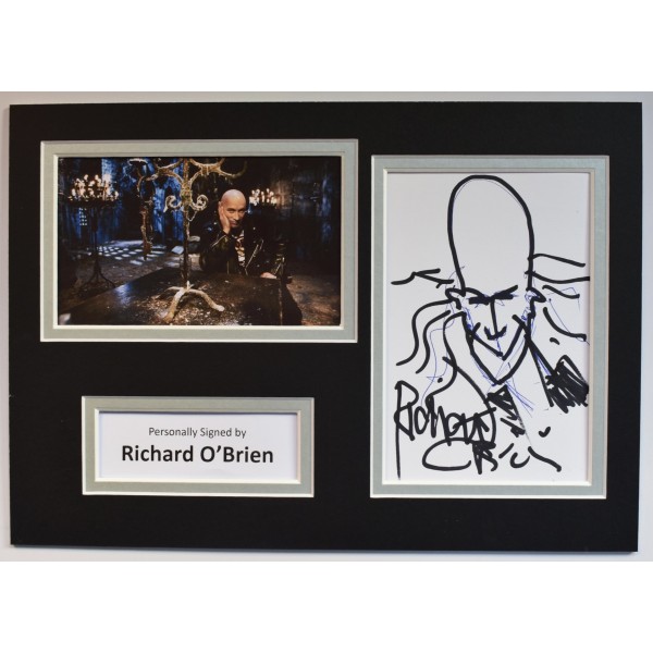 Richard O'Brien Signed Autograph A4 photo display Crystal Maze Art Portrait COA AFTAL Perfect Gift Memorabilia	