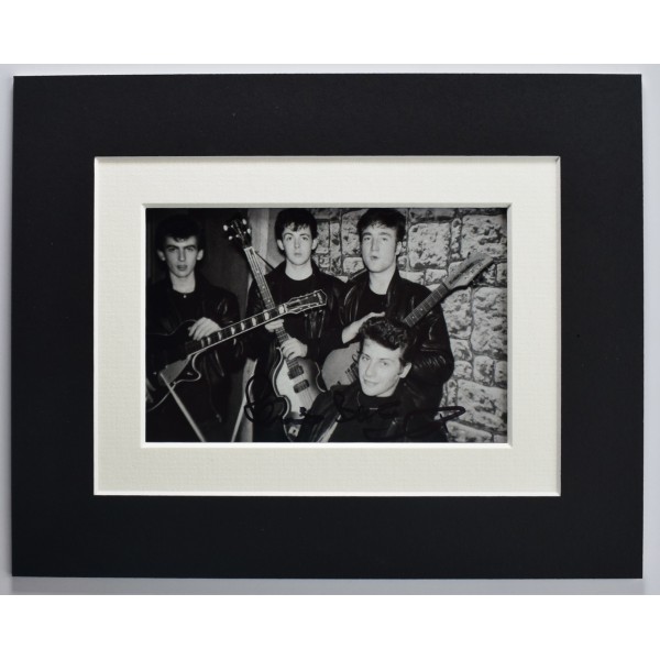 Pete Best Signed Autograph 10x8 photo display Beatles Drums Music COA AFTAL Perfect Gift Memorabilia	