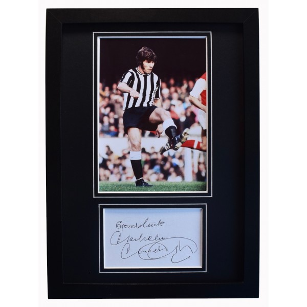 Malcolm Macdonald Signed A4 Framed Autograph Photo Newcastle United Football COA AFTAL Perfect Gift Memorabilia	