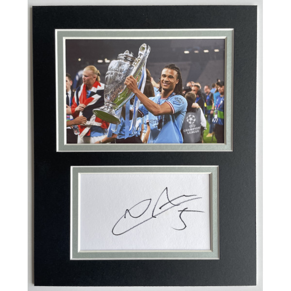 Nathan Ake Signed Autograph 10x8 photo display Manchester City Football COA Perfect Gift Memorabilia	